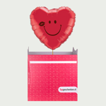 Hart met smile ballon