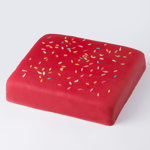 Festive marzipan cake red