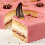 Luxurious marzipan cake pink