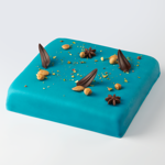 Luxurious marzipan cake blue