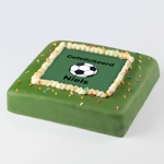 Festive marzipan photo cake green