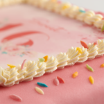 Marzipan photo cake pink