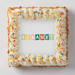 Cream cake Thank you