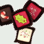 Marsepein petit fours kerst