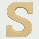 Chocoladeletter wit S