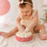Smash cake roze
