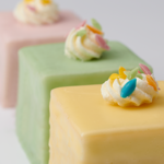 Colored petit fours