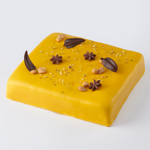 Luxurious marzipan cake yellow