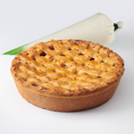 Apple cake with whipped cream