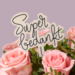Thank you bouquet Roos pink