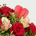 Liefdesboeket Roos rood-roze