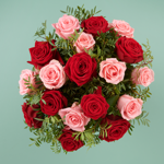 Liefdesboeket Roos rood-roze