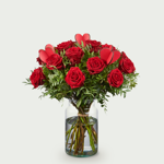 Liefdesboeket Roos rood middel