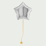 Ballon zilveren ster