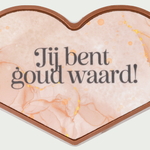 Chocolade hart Jij bent goud waard