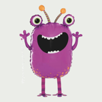 Monster meeloop ballon