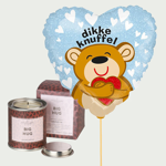 Dikke knuffel met geurkaars