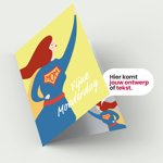 Wenskaart Super mom