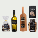 Borrelpakket witte wijn met chocoladekruidnoten