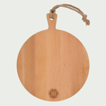 Beukenhout Serveerplank rond met eigen tekst (35cm)