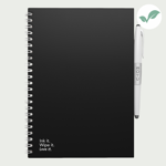 A5 uitwisbaar notitieboek zwart