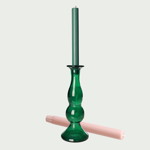 Handgemaakte kandelaar met kaarsenset