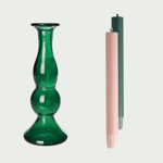 Handgemaakte kandelaar met kaarsenset