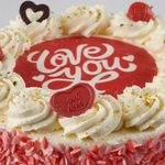 Valentijns fototaart rond