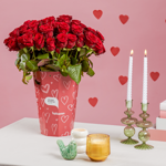 30 roses with Valentine's packaging