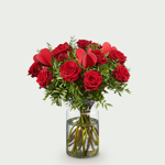 Bouquet de Saint-Valentine Roos rouge moyen