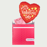 Ballon Happy Valentine met chocolade