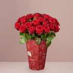 30 roses avec emballage de Saint-Valentin