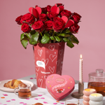 10, 15 or 20 rozen avec chocolats