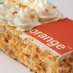 Feestelijke slagroom foto schnitte