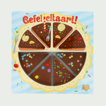 Chocoladetaartje Gefelicitaart!