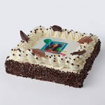 Chocolade slagroom fototaart