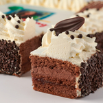 Chocolade slagroom fototaart