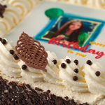 Chocolade slagroom fototaart