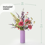 Zijden boeket Eva incl. vaas