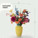 Zijden boeket Puck incl. vaas