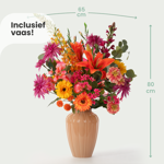 Zijden boeket Lisa incl. vaas