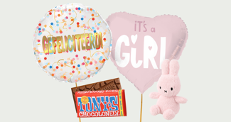 Ballonnen met cadeau