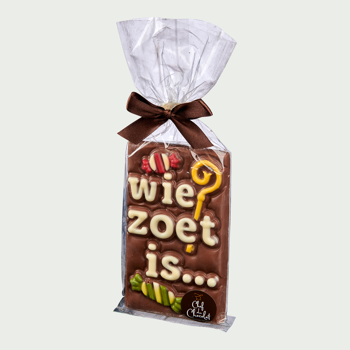 Chocoladereep melk 'Wie zoet is'