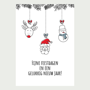 Fijne Feestdagen kersthangers