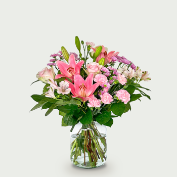 Bouquet pink flowers