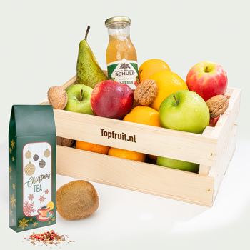 Fruit crate standard with Christmas tea