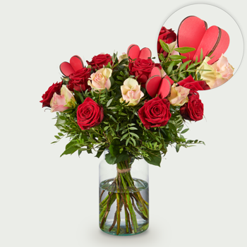 Love bouquet Roos red-pink