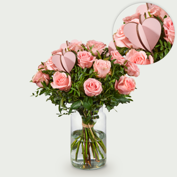 Love bouquet Roos pink