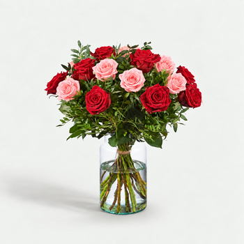 Boeket Roos rood-roze