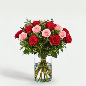 Boeket Roos rood-roze